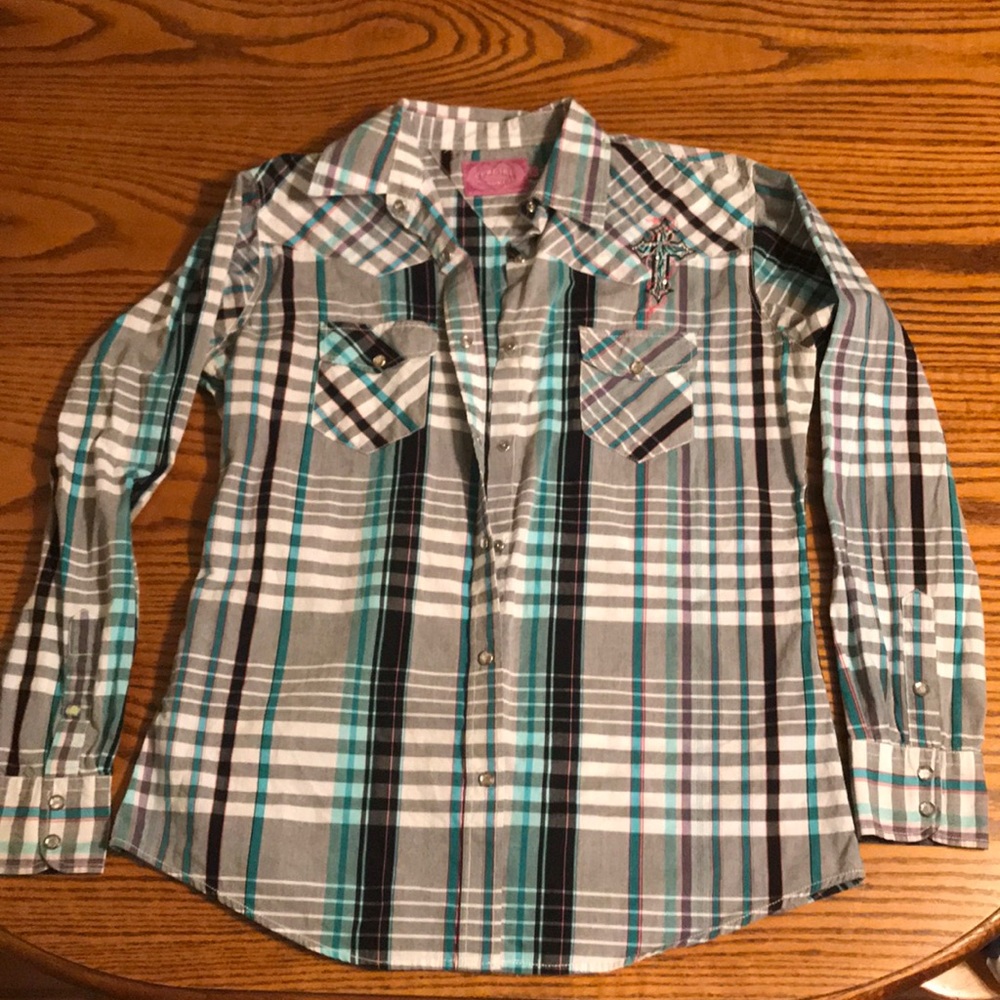 Cowgirl Hardware Long Sleeve Button Down Shirt